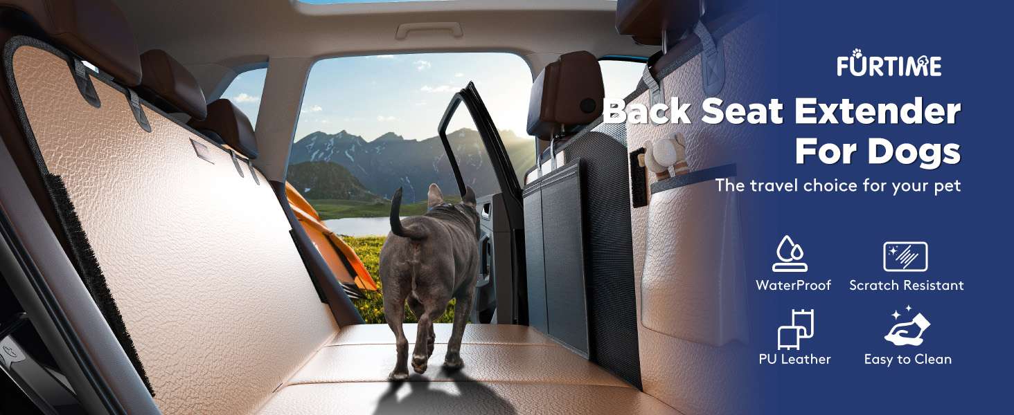 Cubre asientos perro auto base rigida ecocuero 132x63 cm soporte 180kg impermeable perro gigante SUV