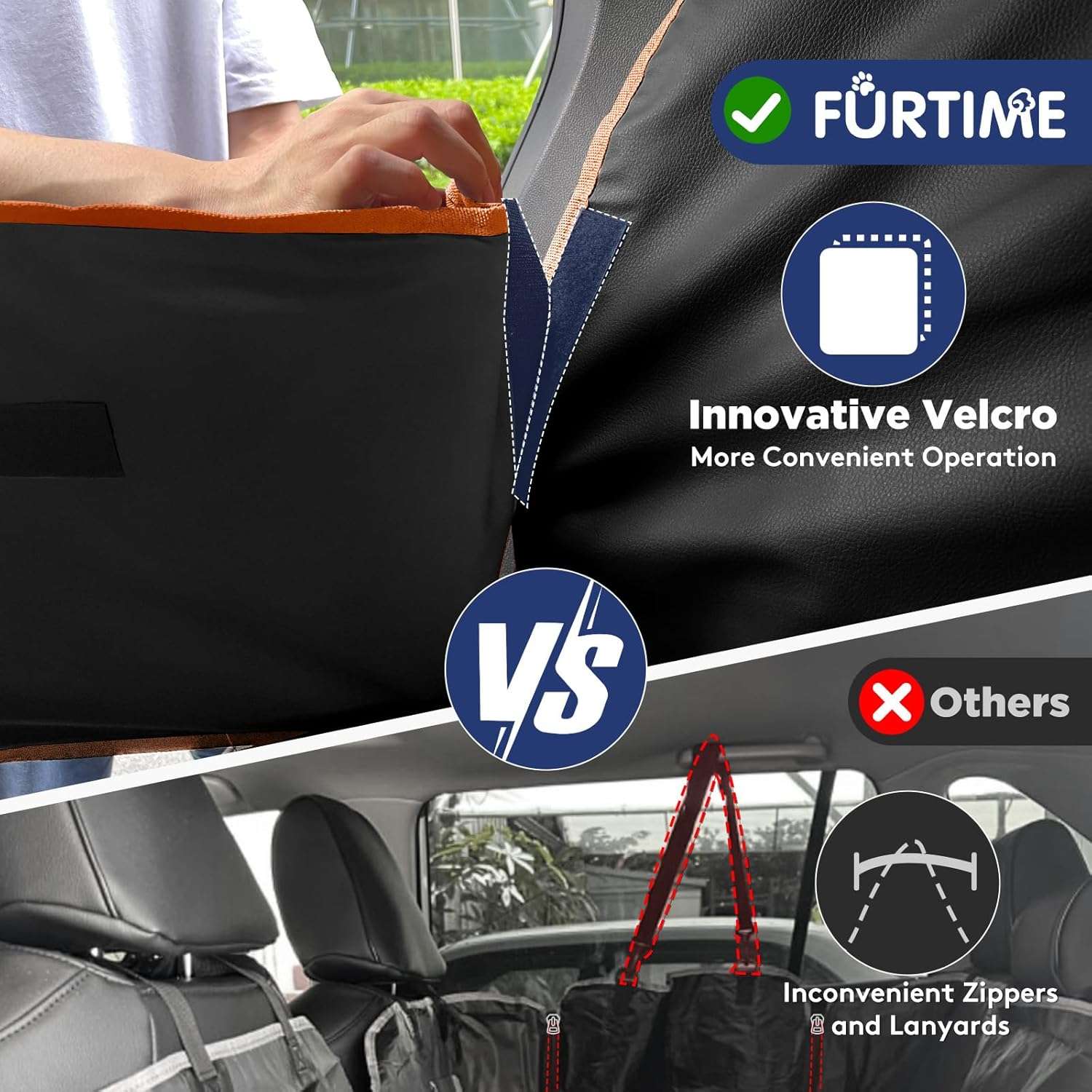 Cubre asientos perro auto base rigida ecocuero 132x63 cm soporte 180kg impermeable perro gigante SUV