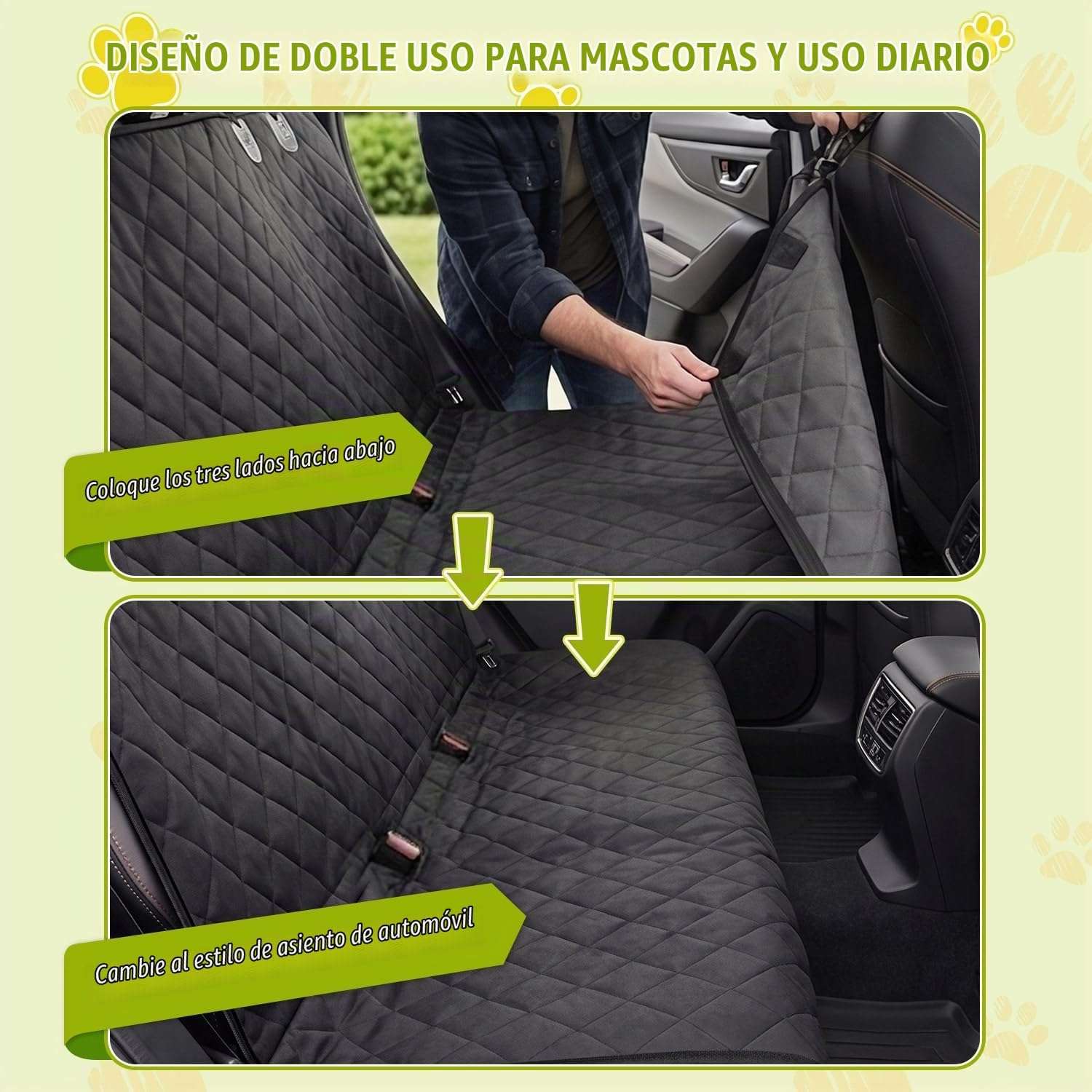Cubre asientos auto perro hamaca ventana malla 137x147 cm impermeable aire acondicionado antideslizante ansiedad