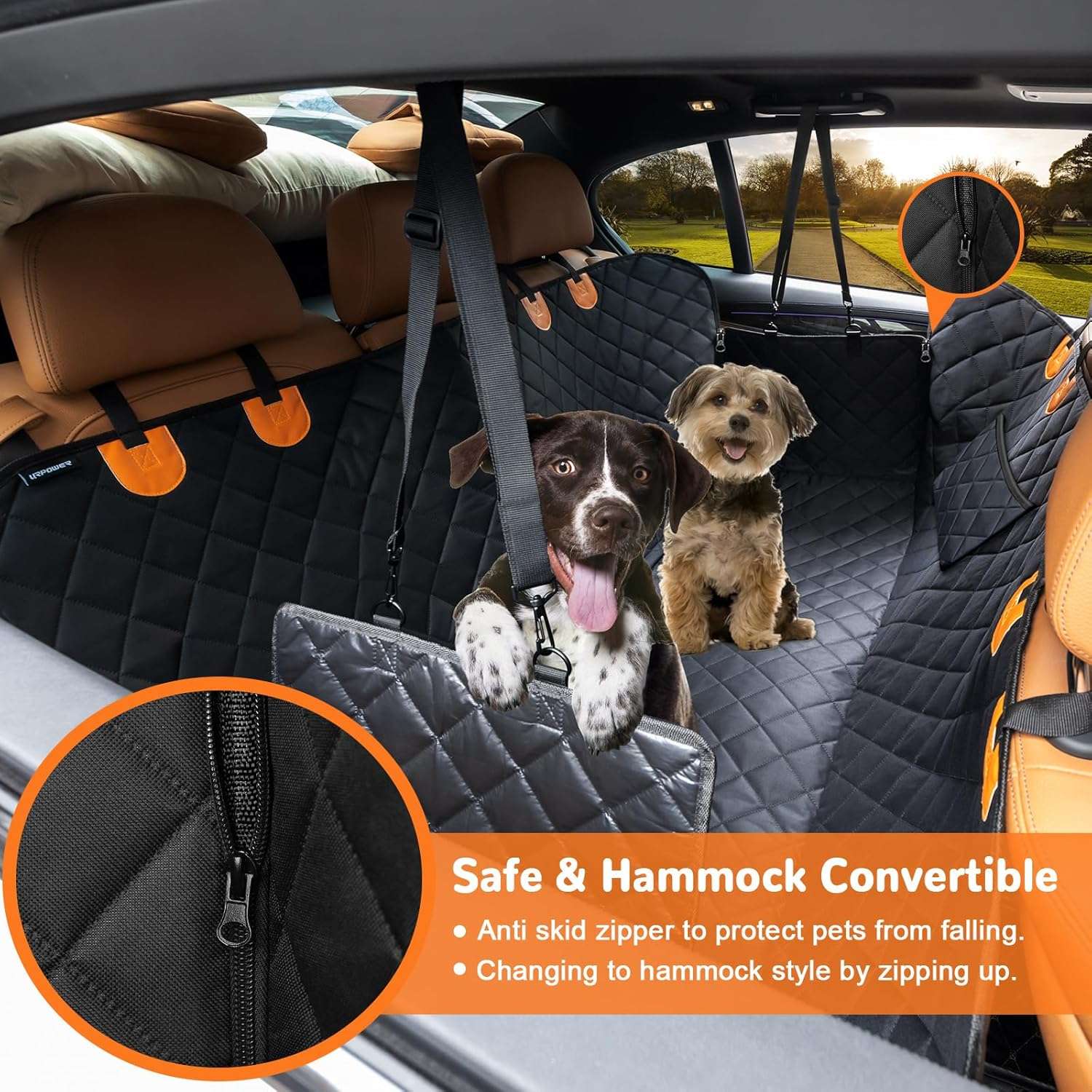 Cubre asientos auto perro hamaca impermeable proteccion puertas antideslizante suv camioneta viaje seguro