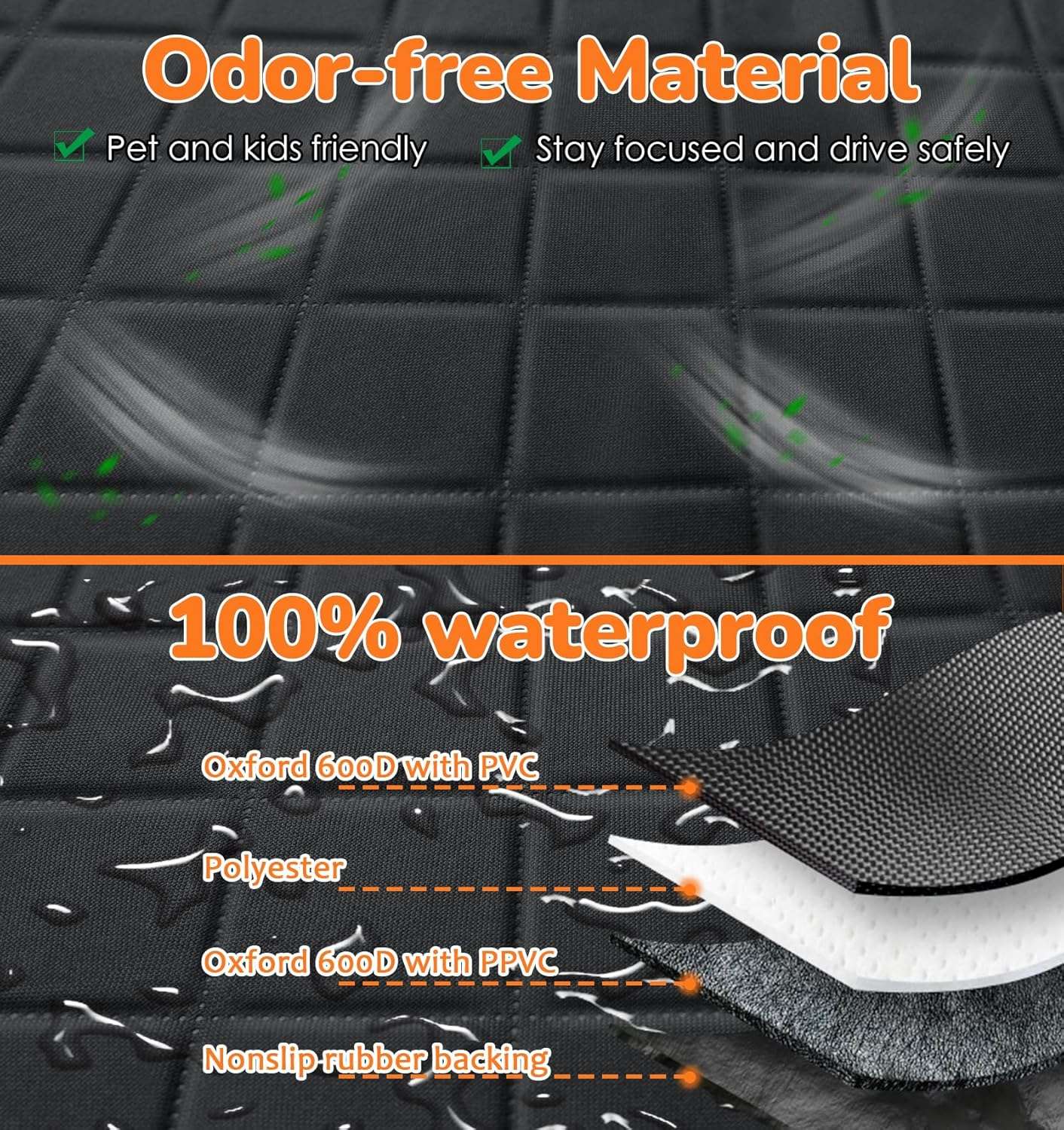 Cubre asientos auto perro hamaca impermeable proteccion puertas antideslizante suv camioneta viaje seguro