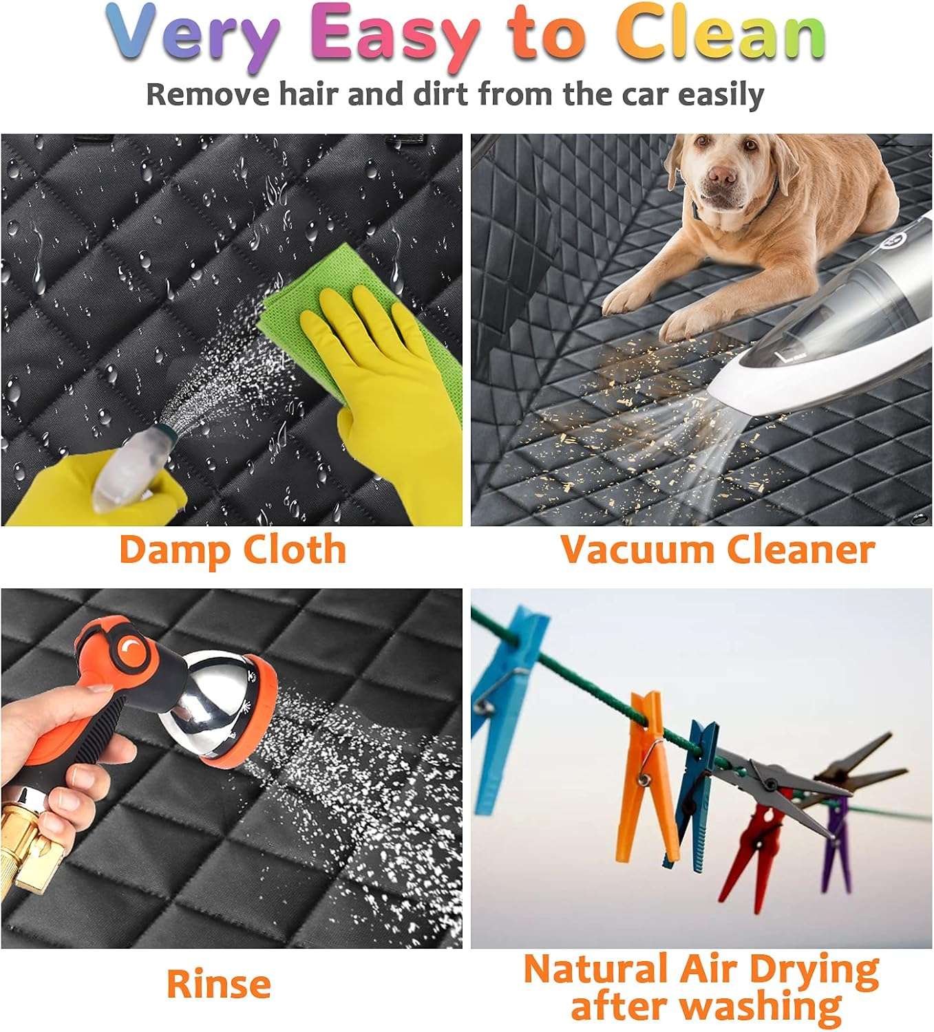 Cubre asientos auto perro hamaca impermeable proteccion puertas antideslizante suv camioneta viaje seguro