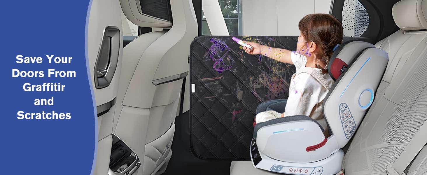 Pack 2 protectores puerta camioneta SUV perro XL 79x71 cm anti rasguños impermeable correa apoyabrazos