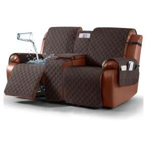 Cubre sofa reclinable 2 cuerpos sofa cine consola portavasos funda impermeable mascotas sillon berger doble
