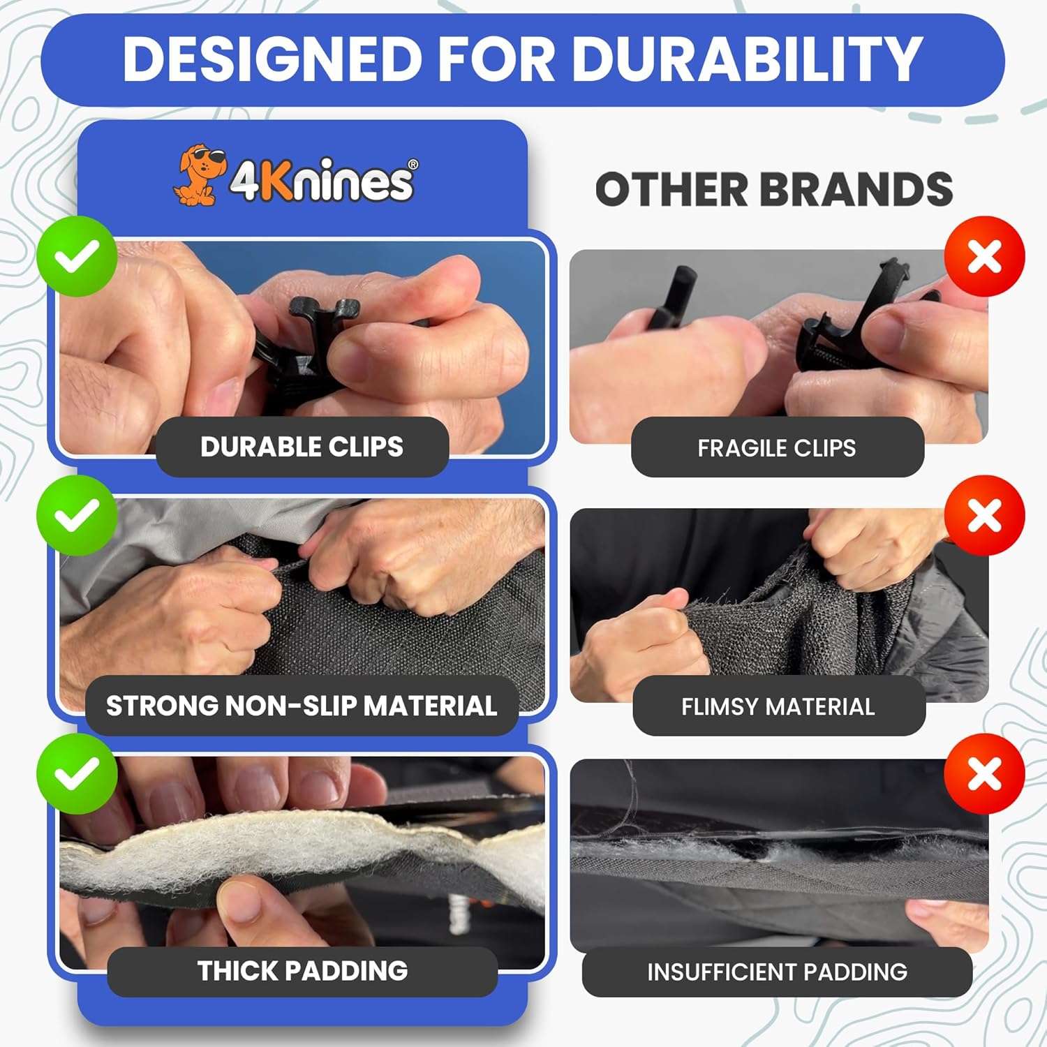 Cubre asiento trasero perro auto suv hamaca impermeable poliester 600d protector tapiz mascotas antideslizante