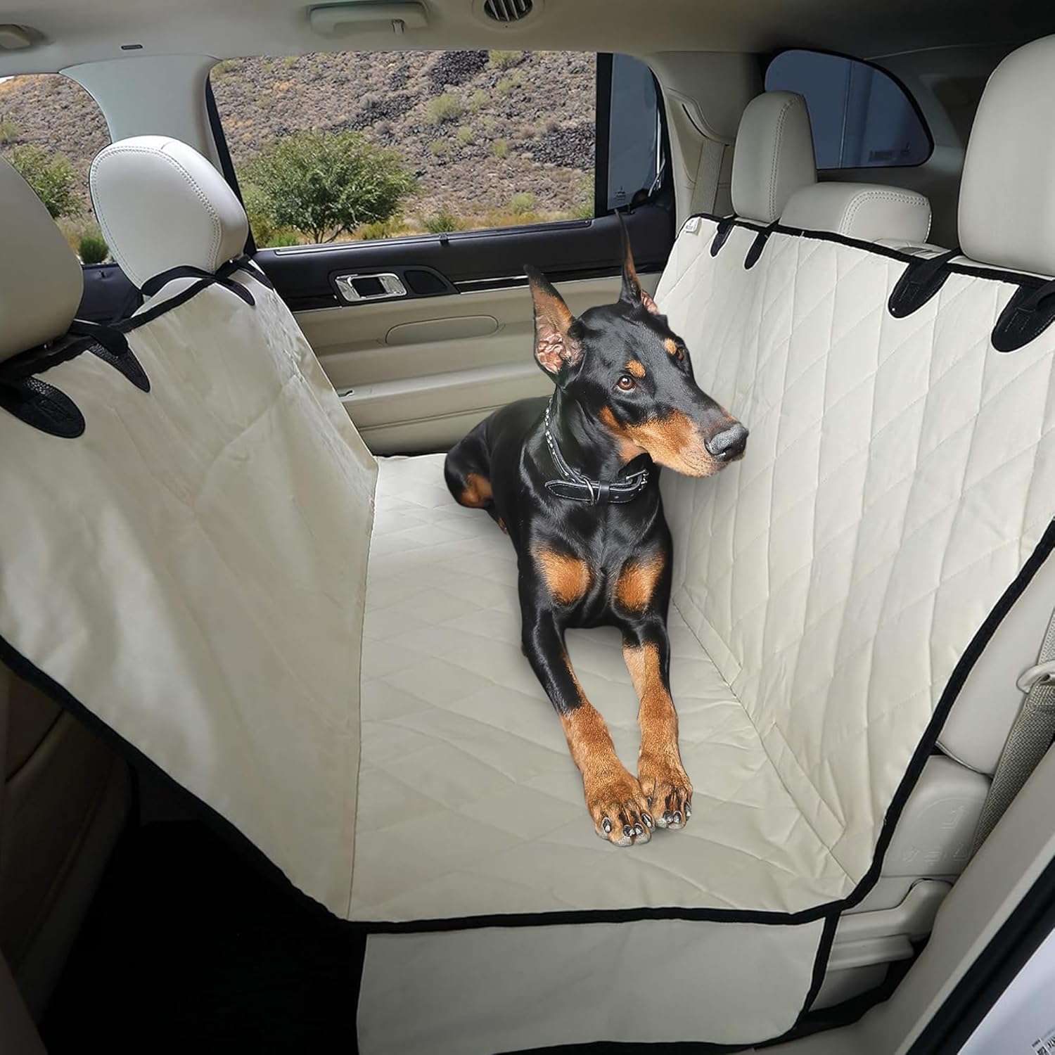 Cubre asiento trasero perro auto suv hamaca impermeable poliester 600d protector tapiz mascotas antideslizante