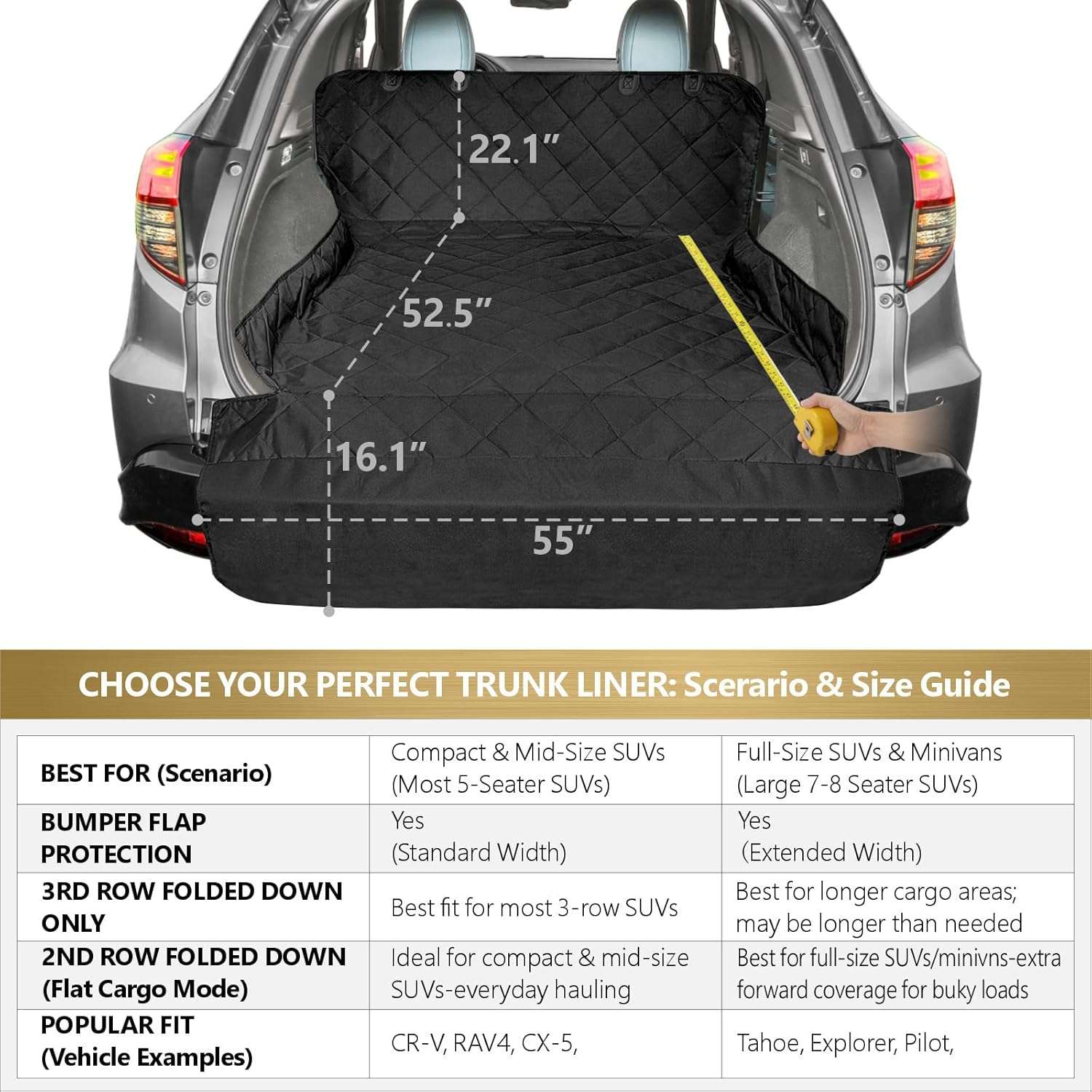 Cubre maletero suv perros funda protectora impermeable solapa parachoques tela oxford antideslizante mascotas