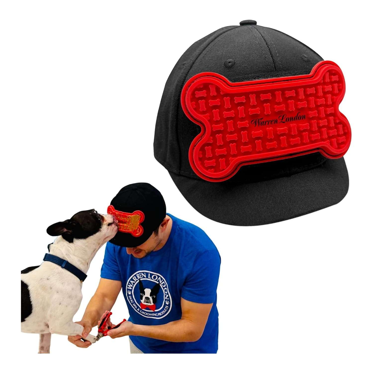 Gorro distraccion perro cortar uñas lick mat manos libres aseo mascotas anti estres