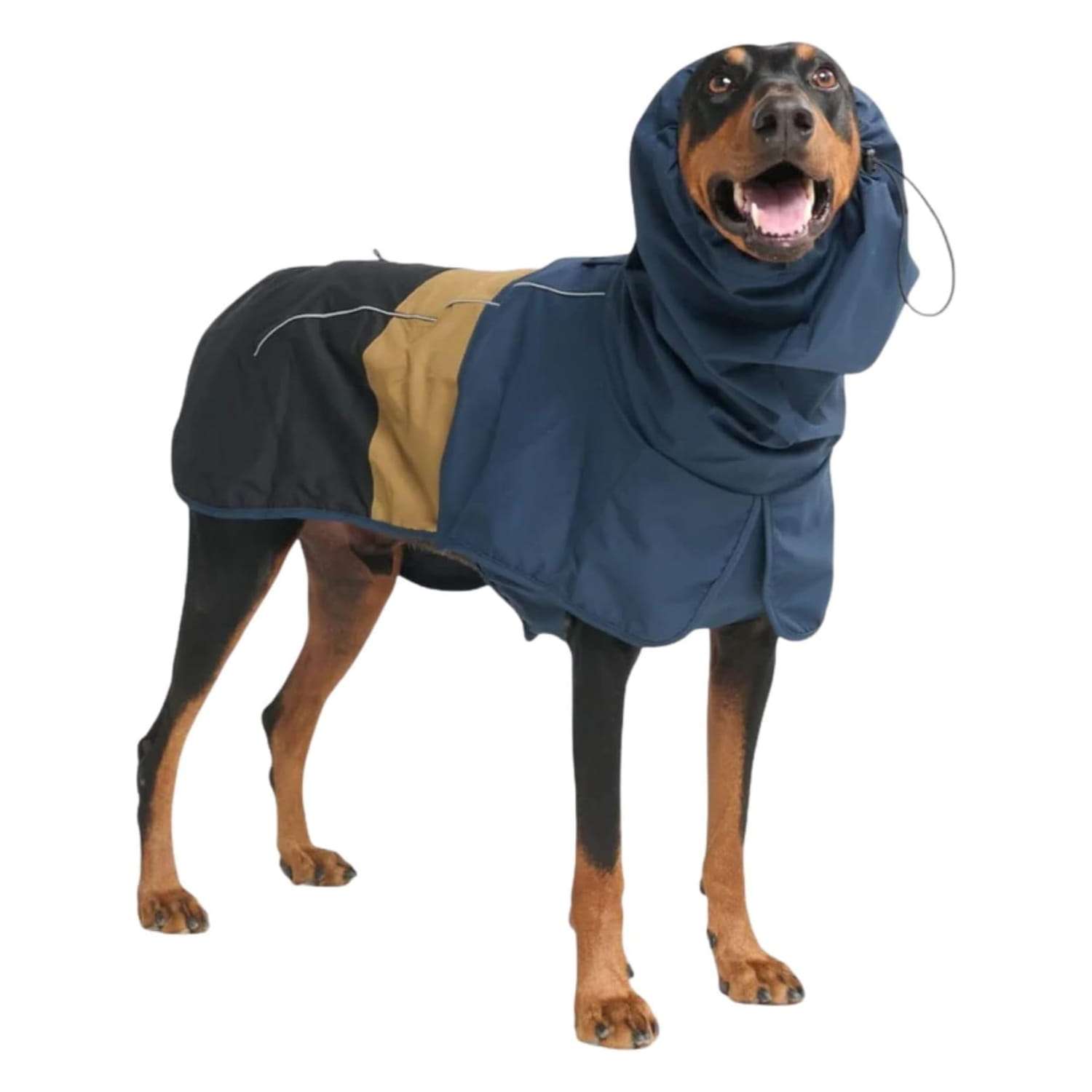 Impermeable tecnico perro cuello alto pitbull bulldog frances cane corso respirable cuerpo completo reflectante