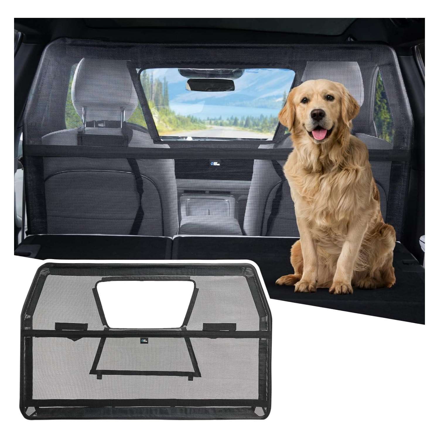 Malla separadora auto perro suv barrera metalica anti escapes malla goma gruesa ventana transparente seguridad viaje