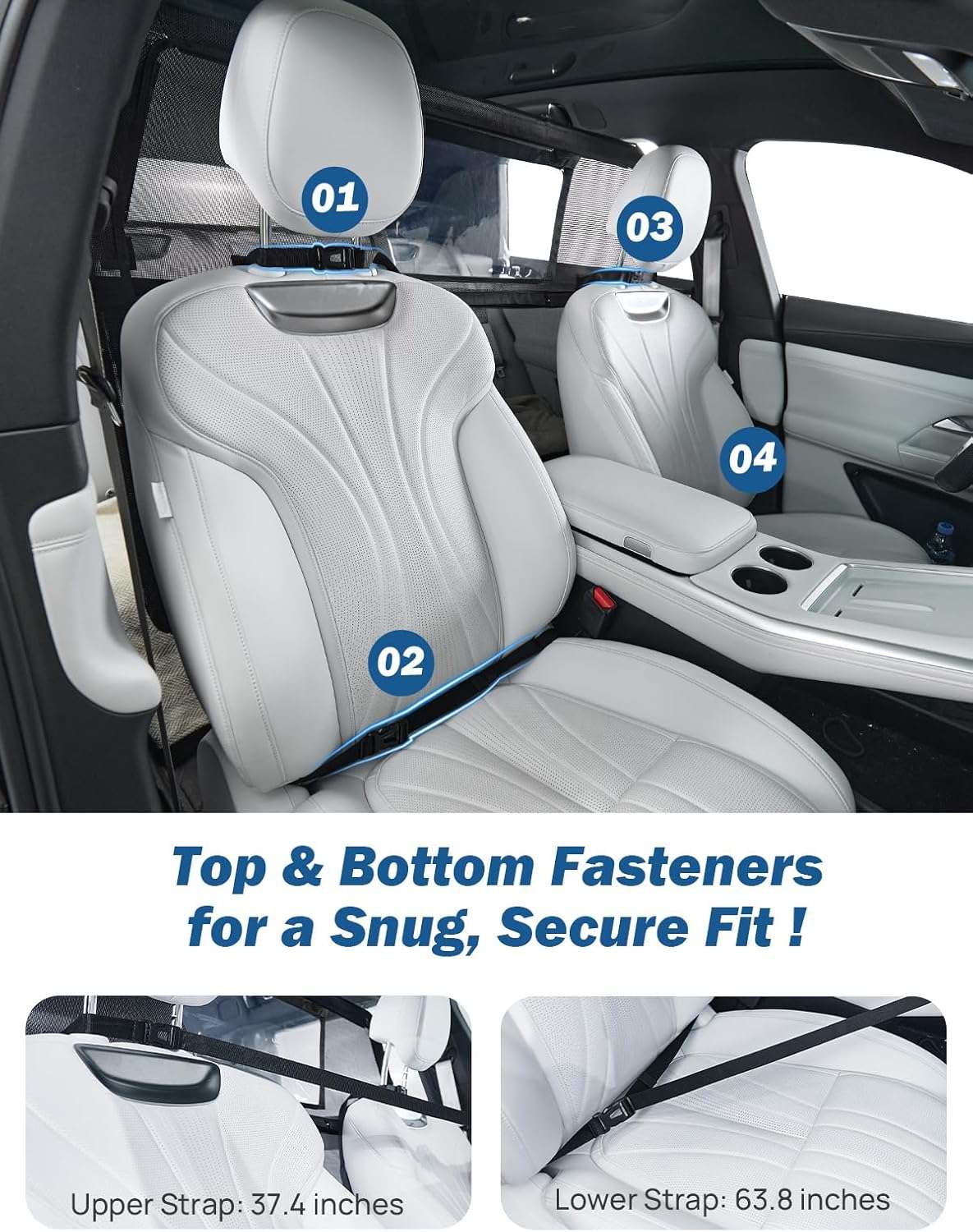 Malla separadora auto perro suv barrera metalica anti escapes malla goma gruesa ventana transparente seguridad viaje