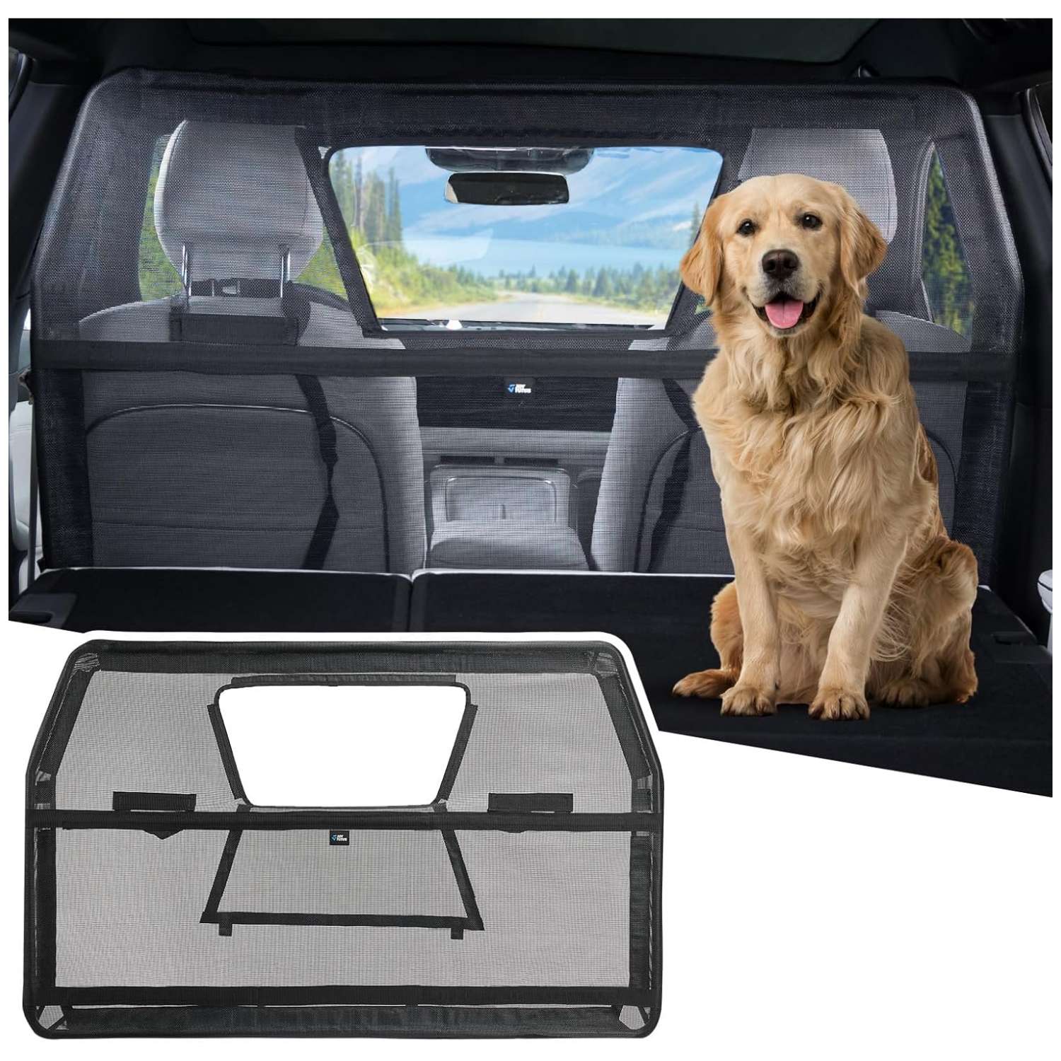 Malla separadora auto perro suv barrera metalica anti escapes malla goma gruesa ventana transparente seguridad viaje