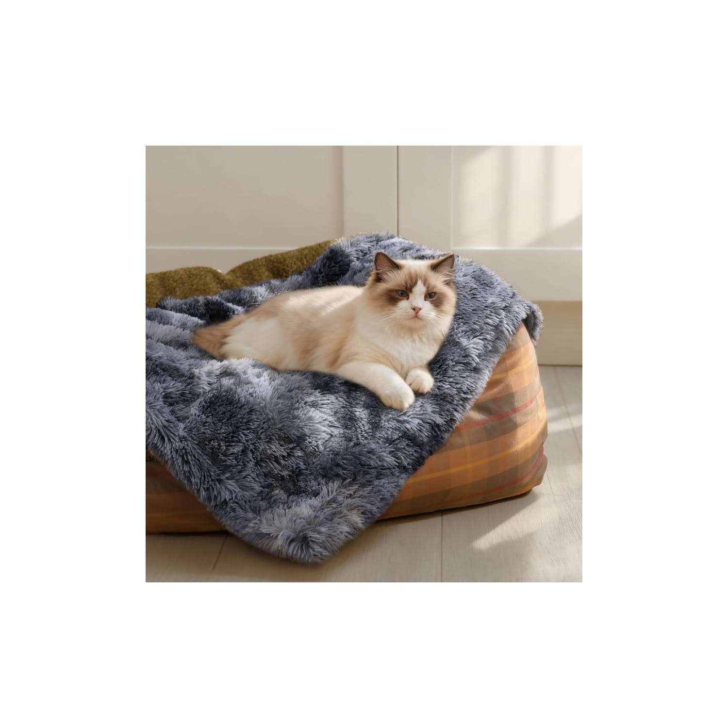 Manta antiestres impermeable perro gato felpa chiporro protector sofa cama calmante lavable