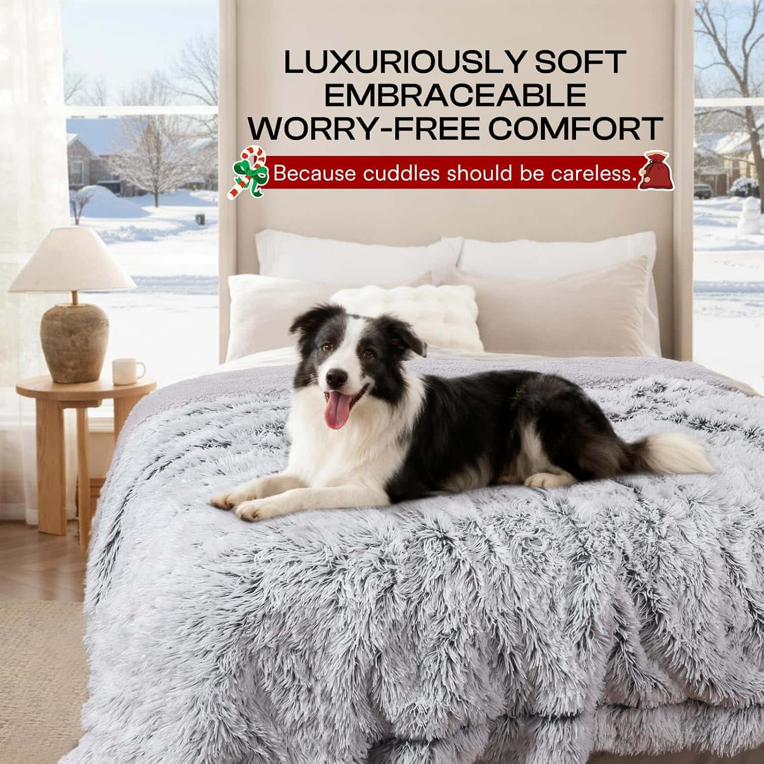 Manta antiestres impermeable perro gato felpa chiporro protector sofa cama calmante lavable