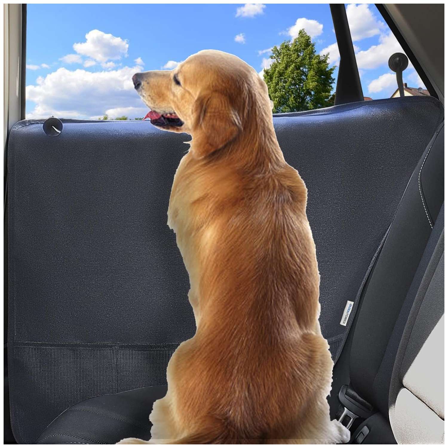 Pack 2 protectores puerta auto perro anti rasguños 79x64 cm impermeable ventosas sin velcro bolsillos