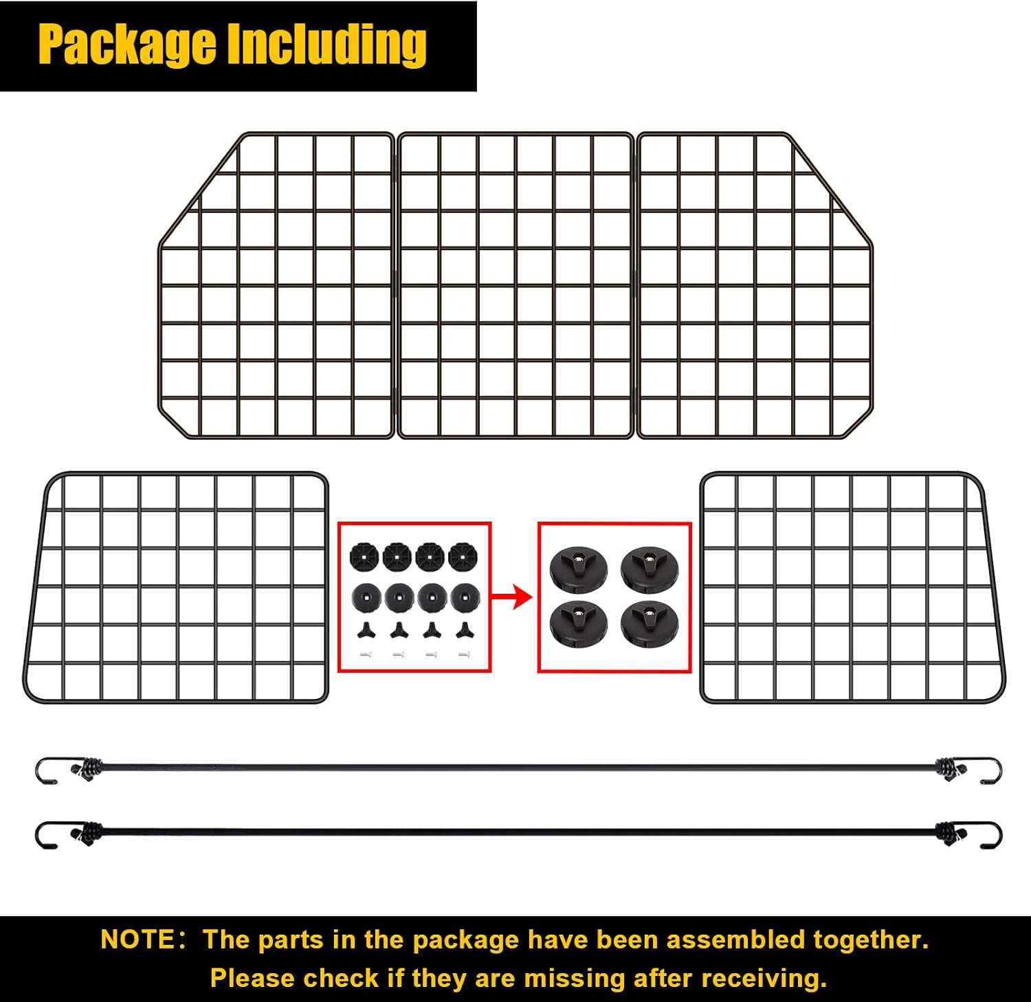 Rejilla separadora acero auto suv maletero perros mascotas barrera ajustable metalica anti escapes resistente