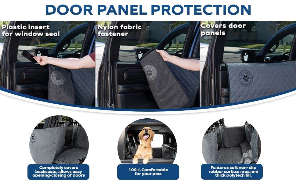 Cubre piso y puertas para perro camioneta F150 RAM Silverado doble cabina impermeable Shark Tank