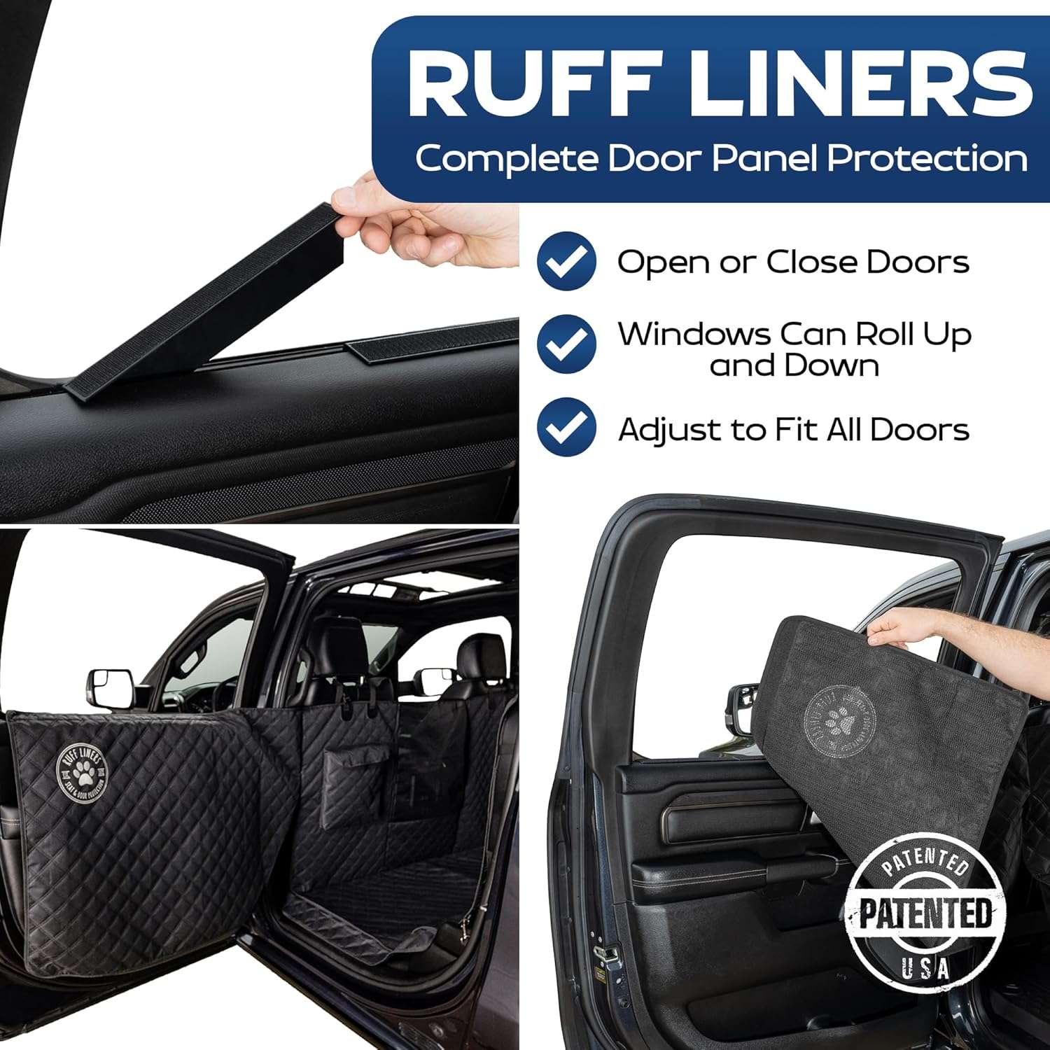 Cubre piso y puertas para perro camioneta F150 RAM Silverado doble cabina impermeable Shark Tank