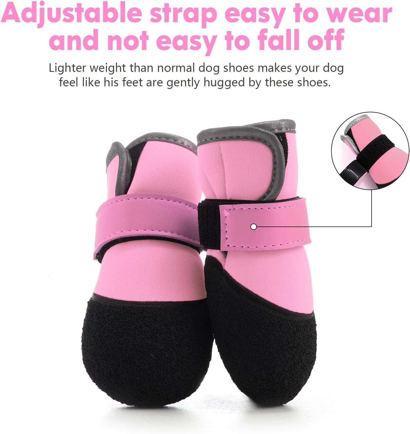 Zapatos perro ultraligeros impermeables pavimento caliente nieve antideslizante mediano grande trekking