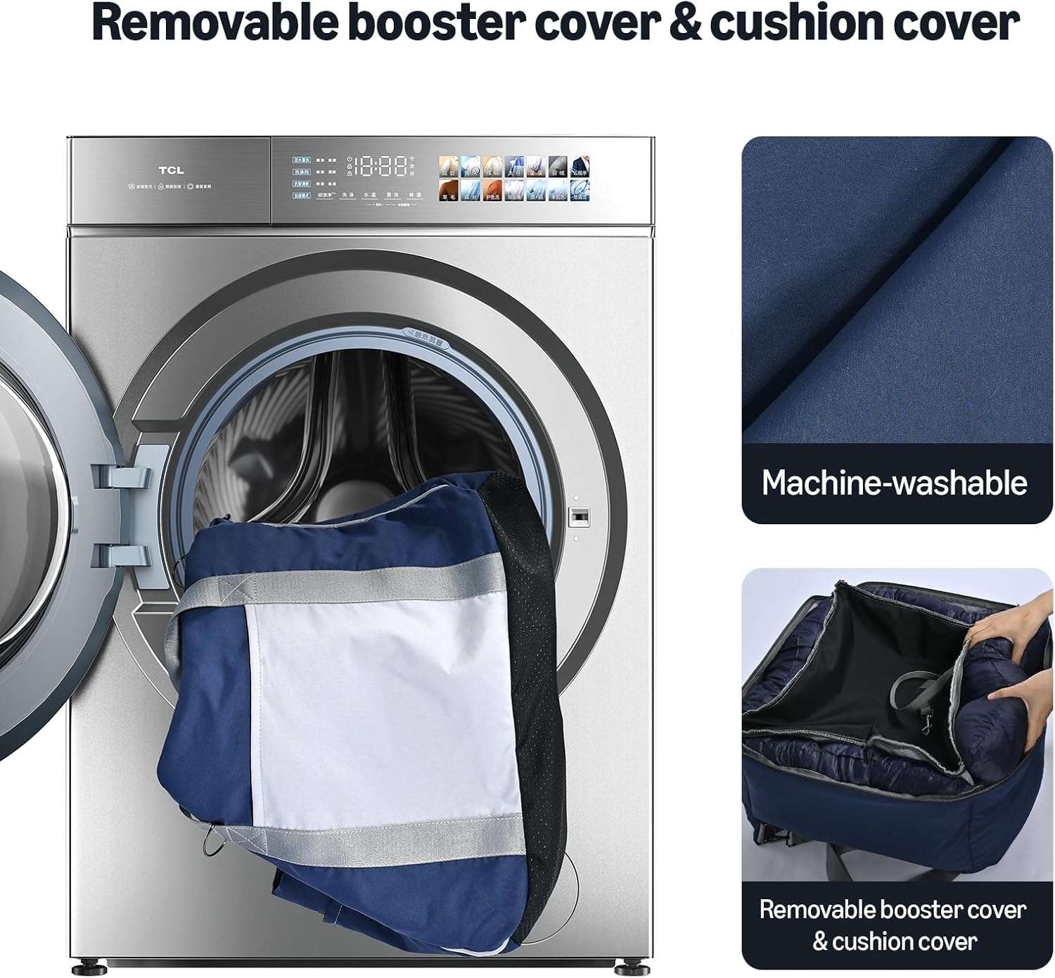 Silla auto perro elevada anti mareo 58x53 cm azul lavable bulldog frances pug mirar ventana