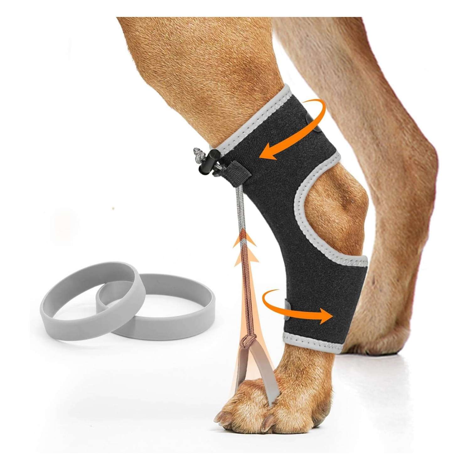 Soporte corvejon perro silicona anti arrastre knuckling mielopatia nervio ciatico tobillera ortopedica
