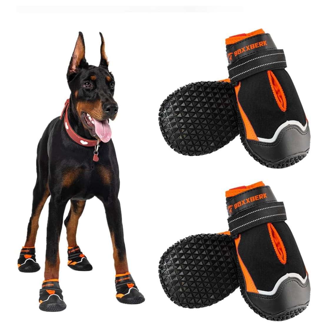 Zapatos perro grande impermeable trekking pavimento caliente nieve antideslizante reflectante pastor aleman