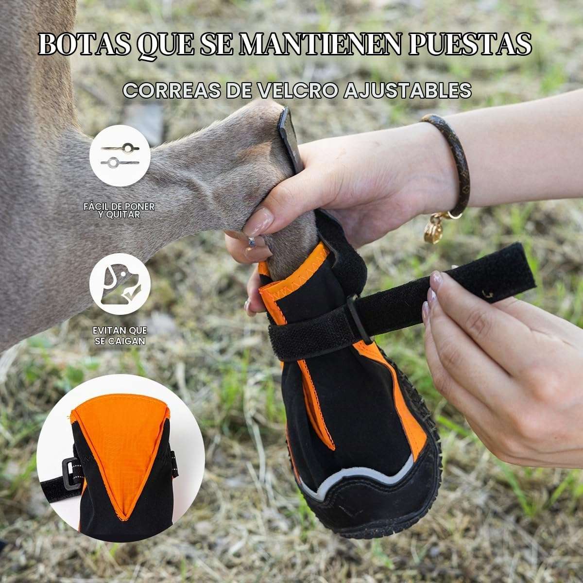 Zapatos perro grande impermeable trekking pavimento caliente nieve antideslizante reflectante pastor aleman
