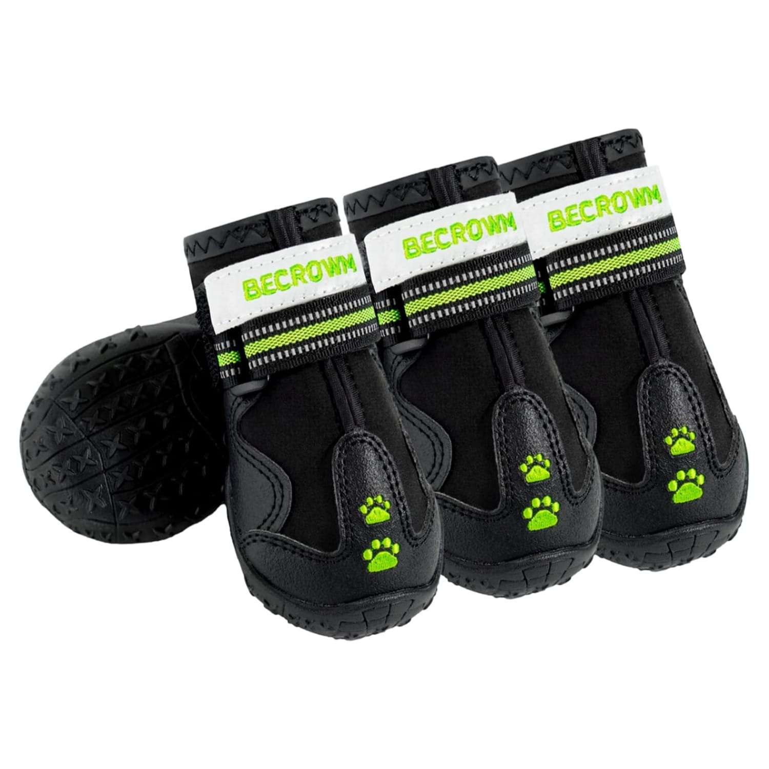 Zapatos perro impermeable todo terreno bordado huella pavimento caliente lluvia antideslizante reflectante