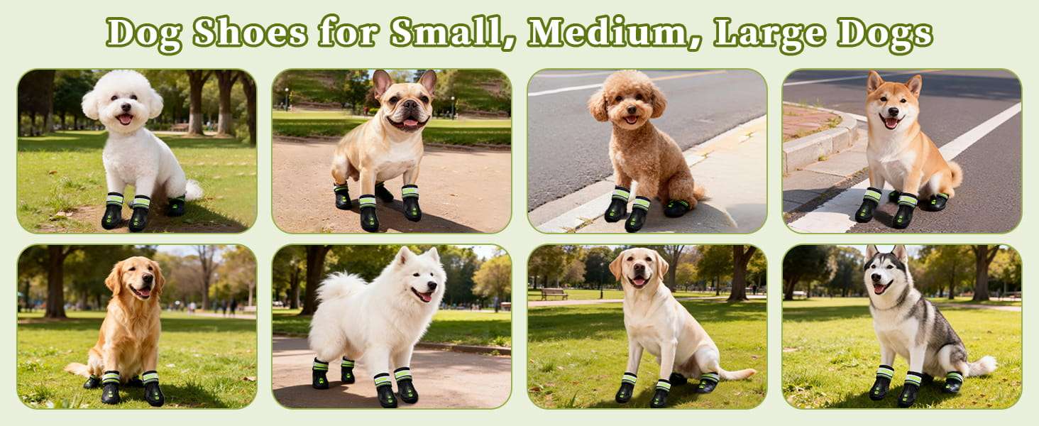 Zapatos perro impermeable todo terreno bordado huella pavimento caliente lluvia antideslizante reflectante
