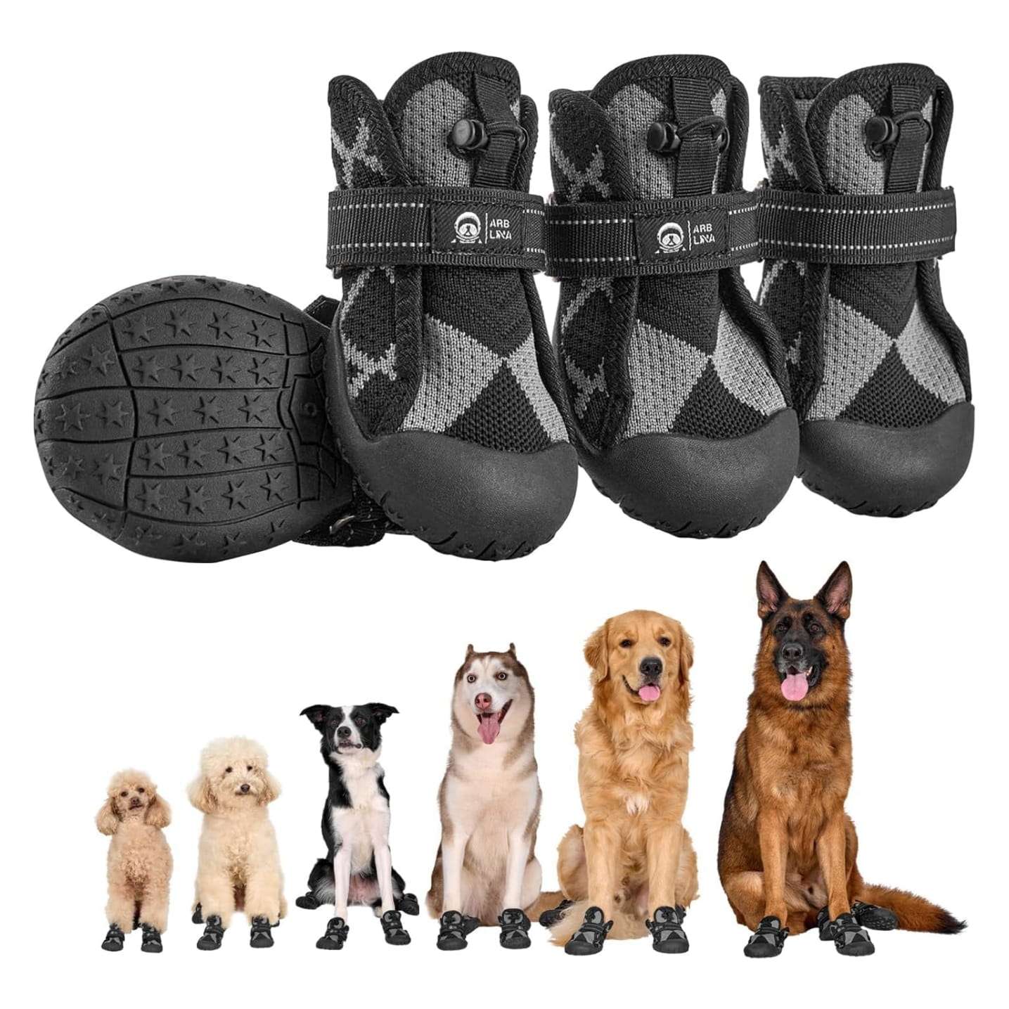 Zapatos perro calcetin bota impermeable cordon velcro pavimento caliente lluvia nieve antideslizante