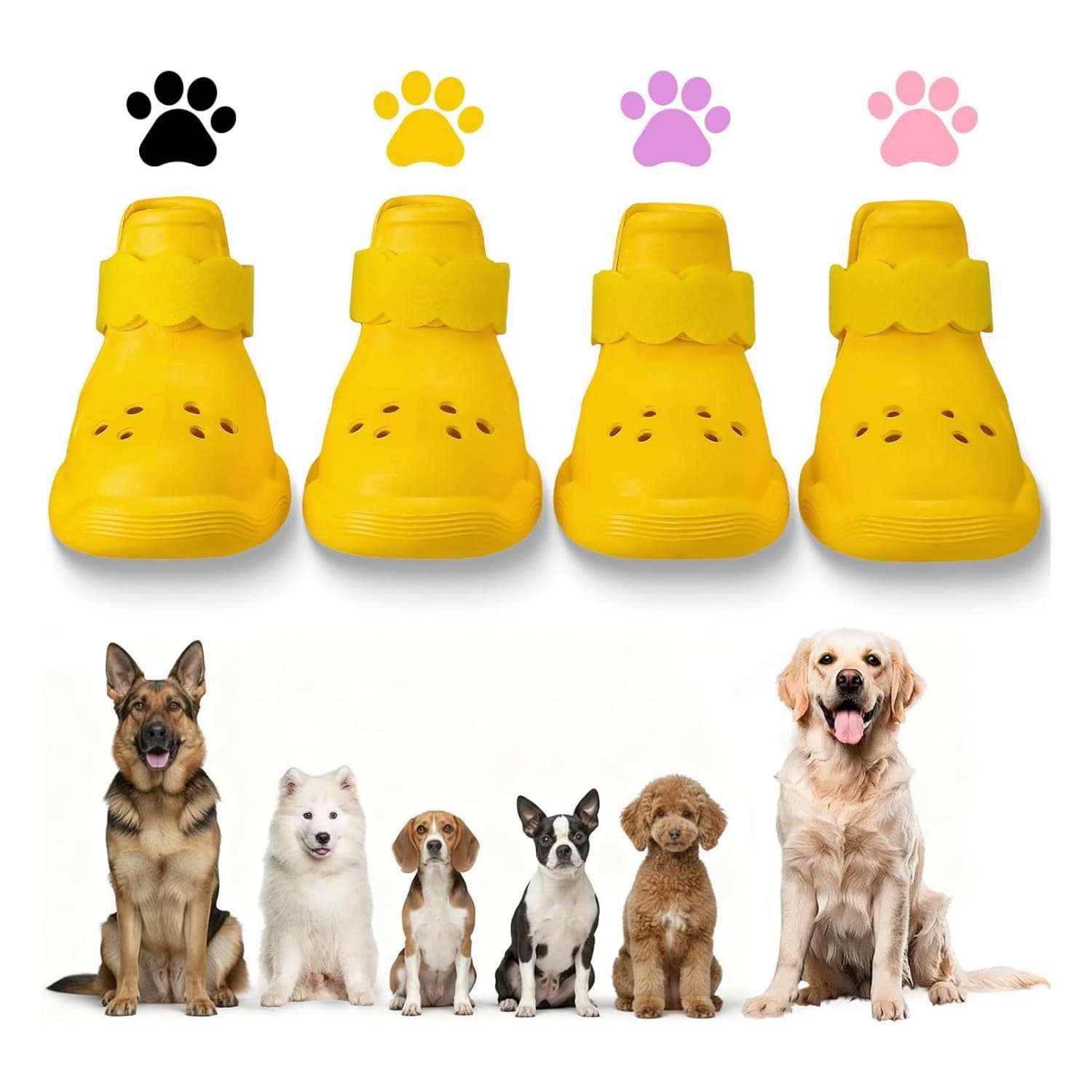 Zapatos perro goma tipo sandalia impermeable pavimento caliente verano antideslizante lavable personalizable