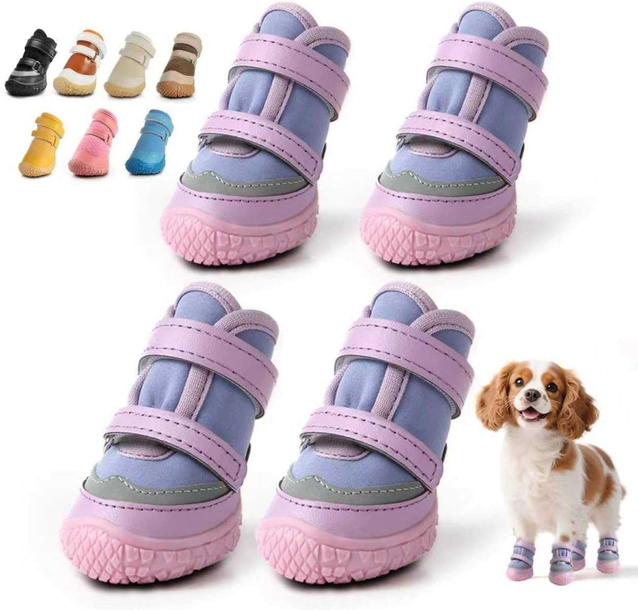 Zapatos para Perros Pequeños (Antideslizantes y Reflectantes) - Protección Pavimento Caliente y Frío (1 a 7 kg) - Imagen 6