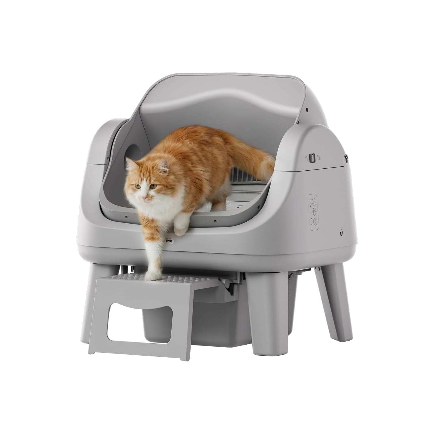 arenero automatico gatos autolimpiable abierto petpivot 54x40x55 centimetros sin wifi ideal para chile