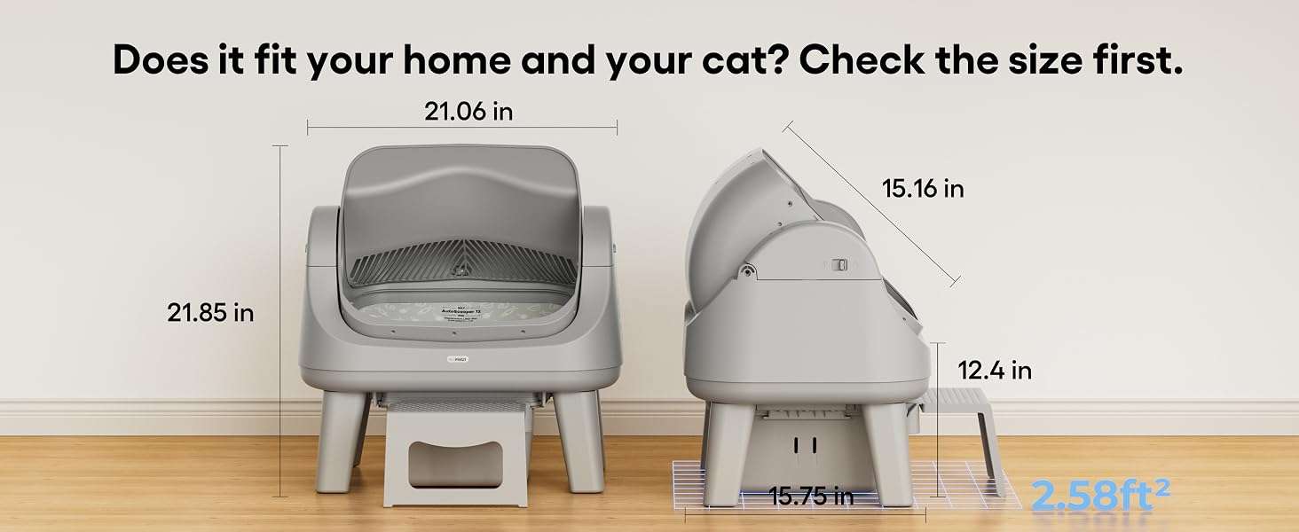 arenero automatico gatos autolimpiable abierto petpivot 54x40x55 centimetros sin wifi ideal para chile