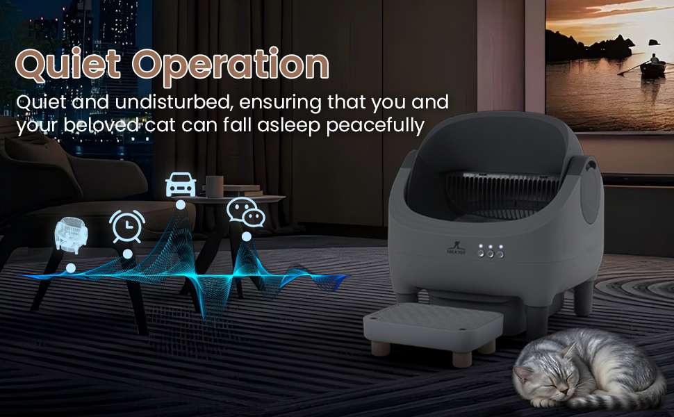 baño automatico gatos con escalon wifi 53x45x54 centimetros autolimpiable ideal para chile