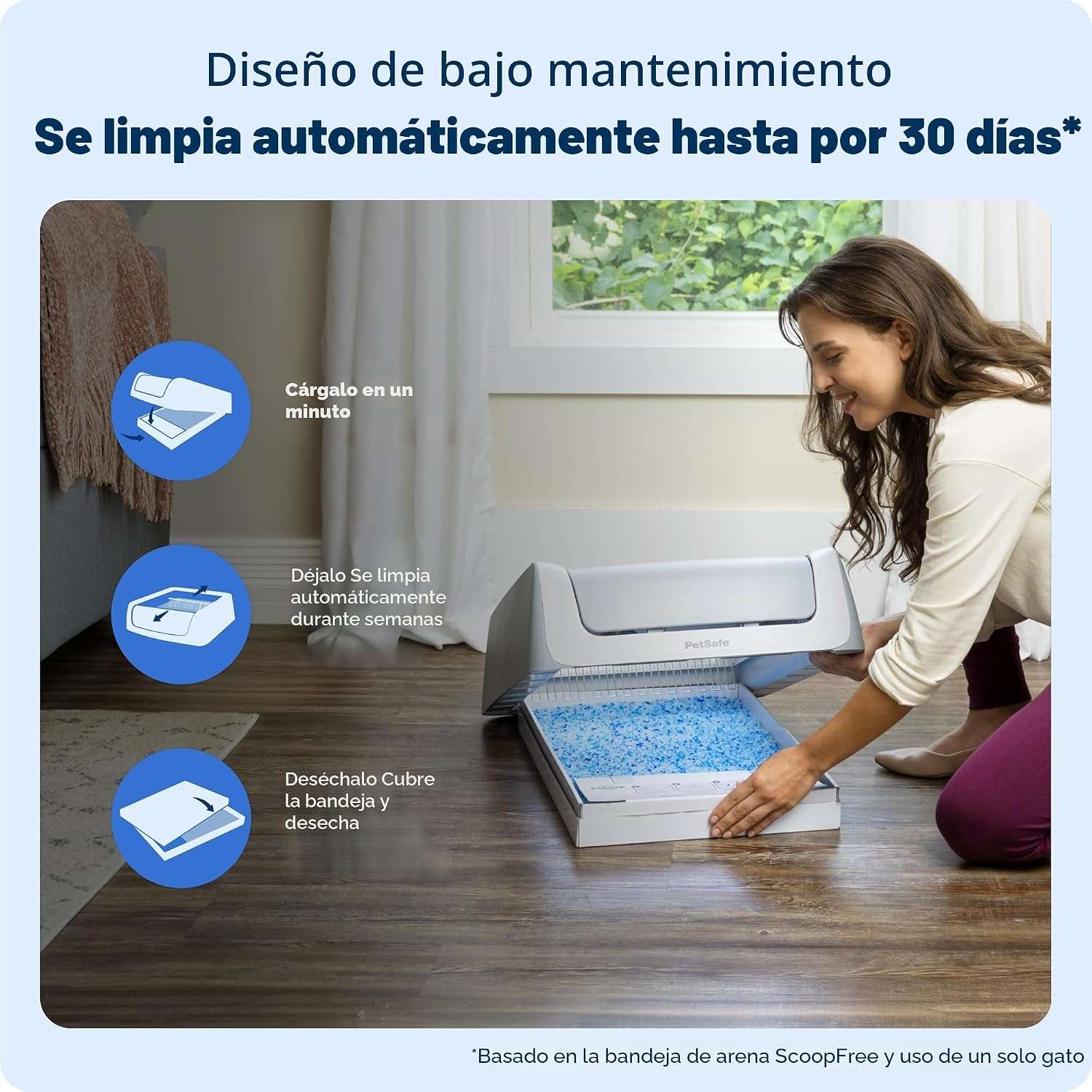 caja de arena autolimpiante automática sin tapa para gatos con arena de cristal y sensores de movimiento
