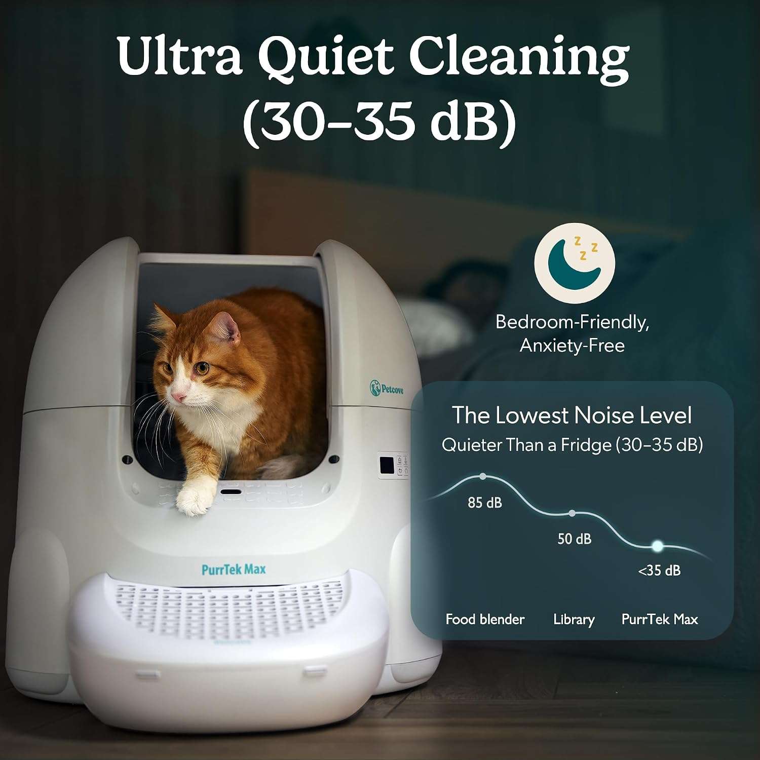caja de arena autolimpiante inteligente XL para gatos con control de olores, sensores de seguridad y conexión por aplicación
