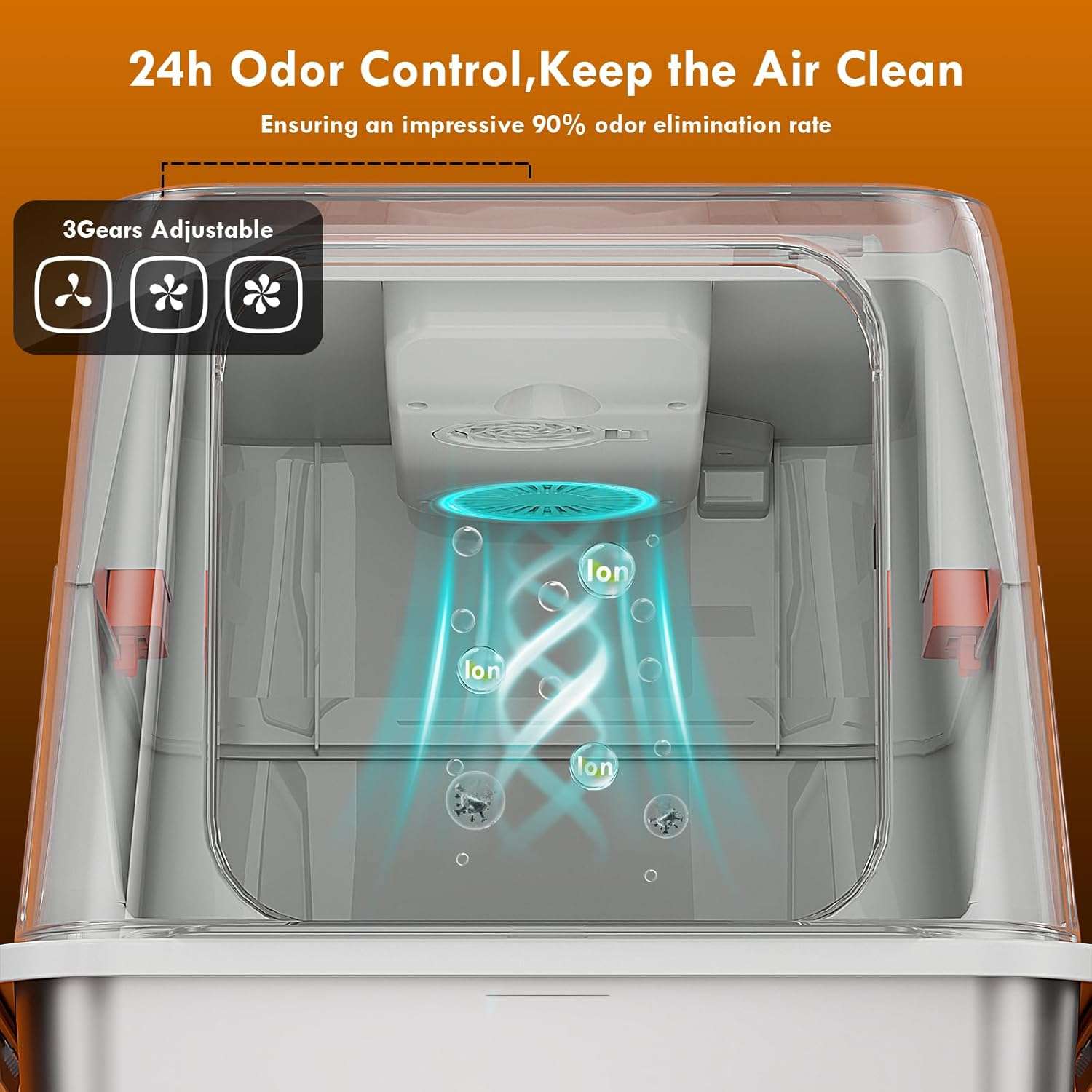 arenero inteligente acero inoxidable gatos grandes 60x40x38 centimetros control olores ideal para chile