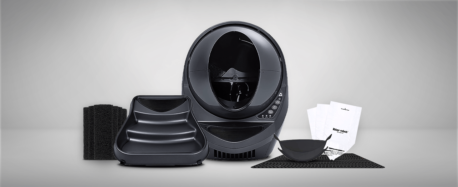 arenero automatico gatos autolimpiable litter robot 3 gris wifi 62x69x75 centimetros ideal para chile