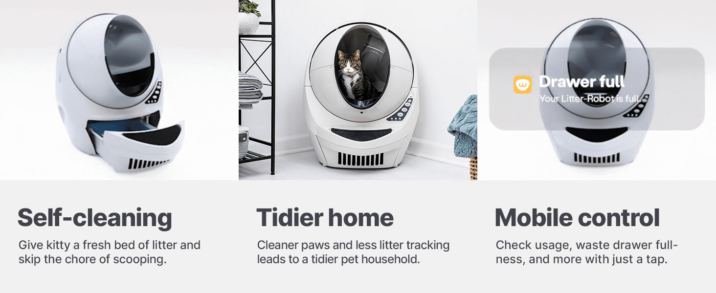 Arenero Inteligente Para Gatos Litter Robot 3 Wifi 62x69x75 cm - Imagen 8