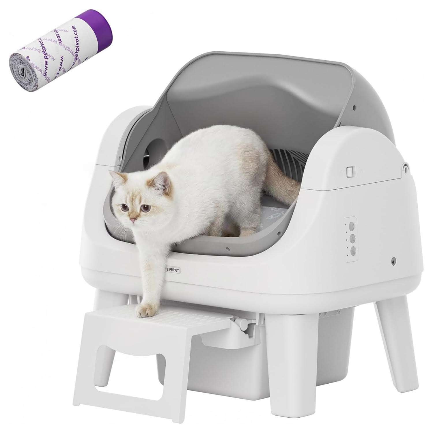 arenero automatico gatos autolimpiable abierto 54x40x55 centimetros sin wifi ideal para chile