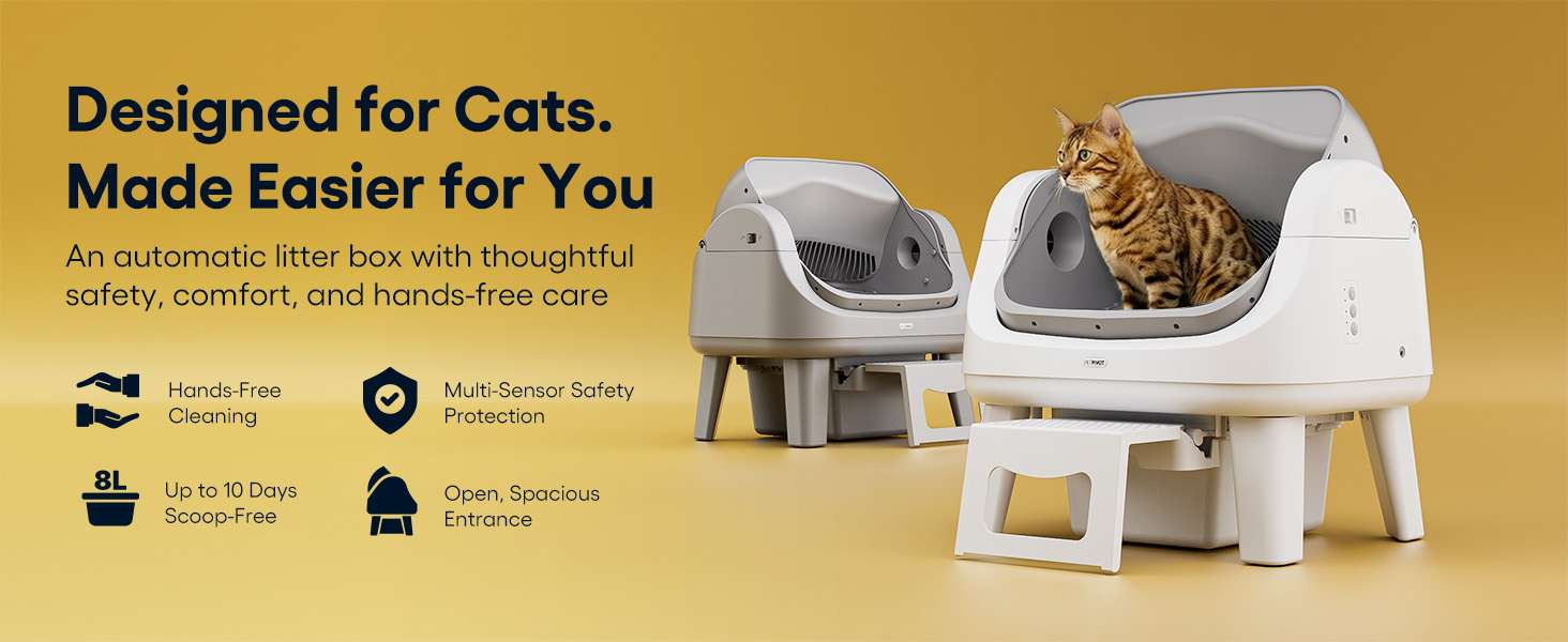 arenero automatico gatos autolimpiable abierto 54x40x55 centimetros sin wifi ideal para chile