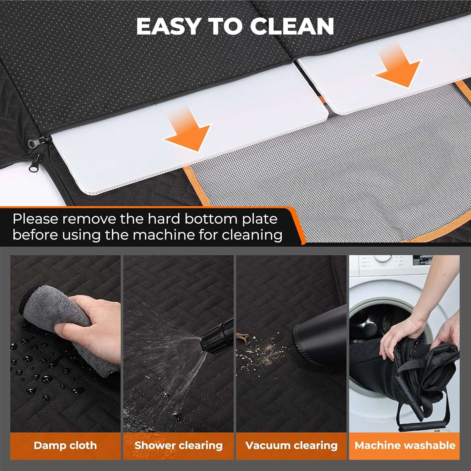 Asiento extensor de auto para perros grandes impermeable y plegable en el asiento trasero.