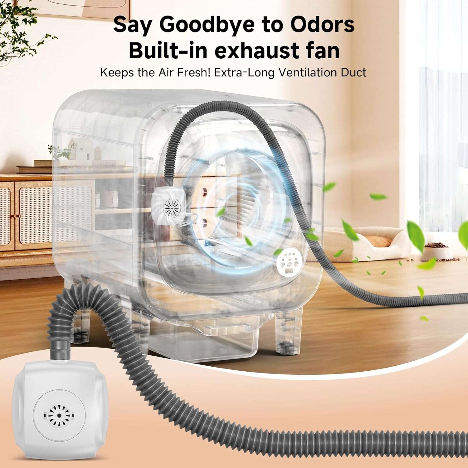 arenero automatico gatos autolimpiable wifi 70 litros 55x50x62 centimetros silencioso ideal para chile