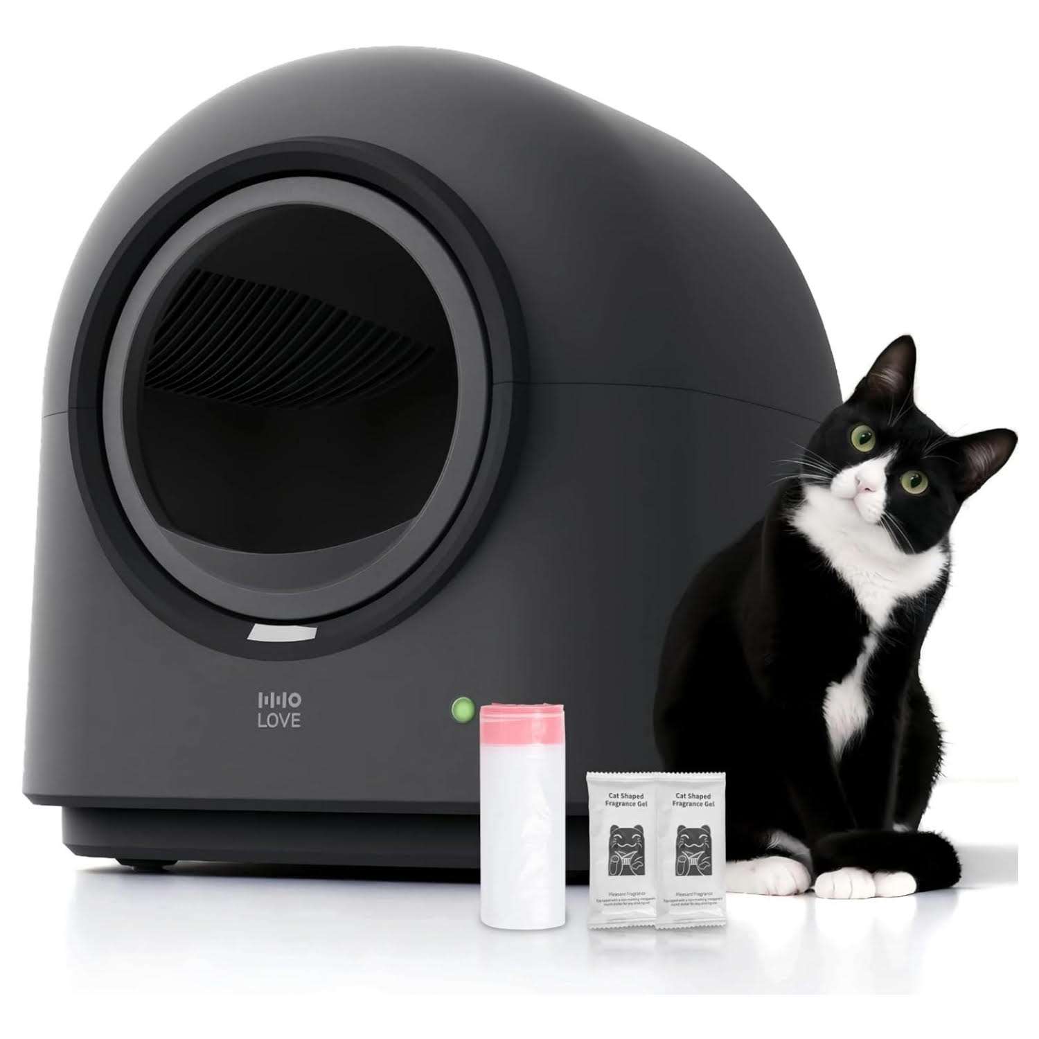 arenero automatico gatos autolimpiable 55x55x60 centimetros anti pellizcos ideal para chile