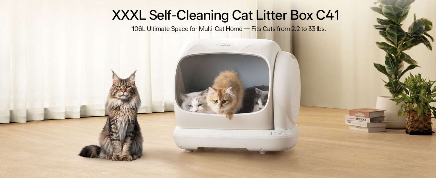 caja de arena automatica gatos autolimpiable 106 litros 63x51x57 centimetros control olores ideal para chile