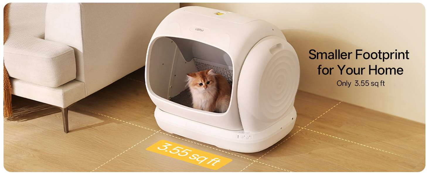 caja de arena automatica gatos autolimpiable 106 litros 63x51x57 centimetros control olores ideal para chile