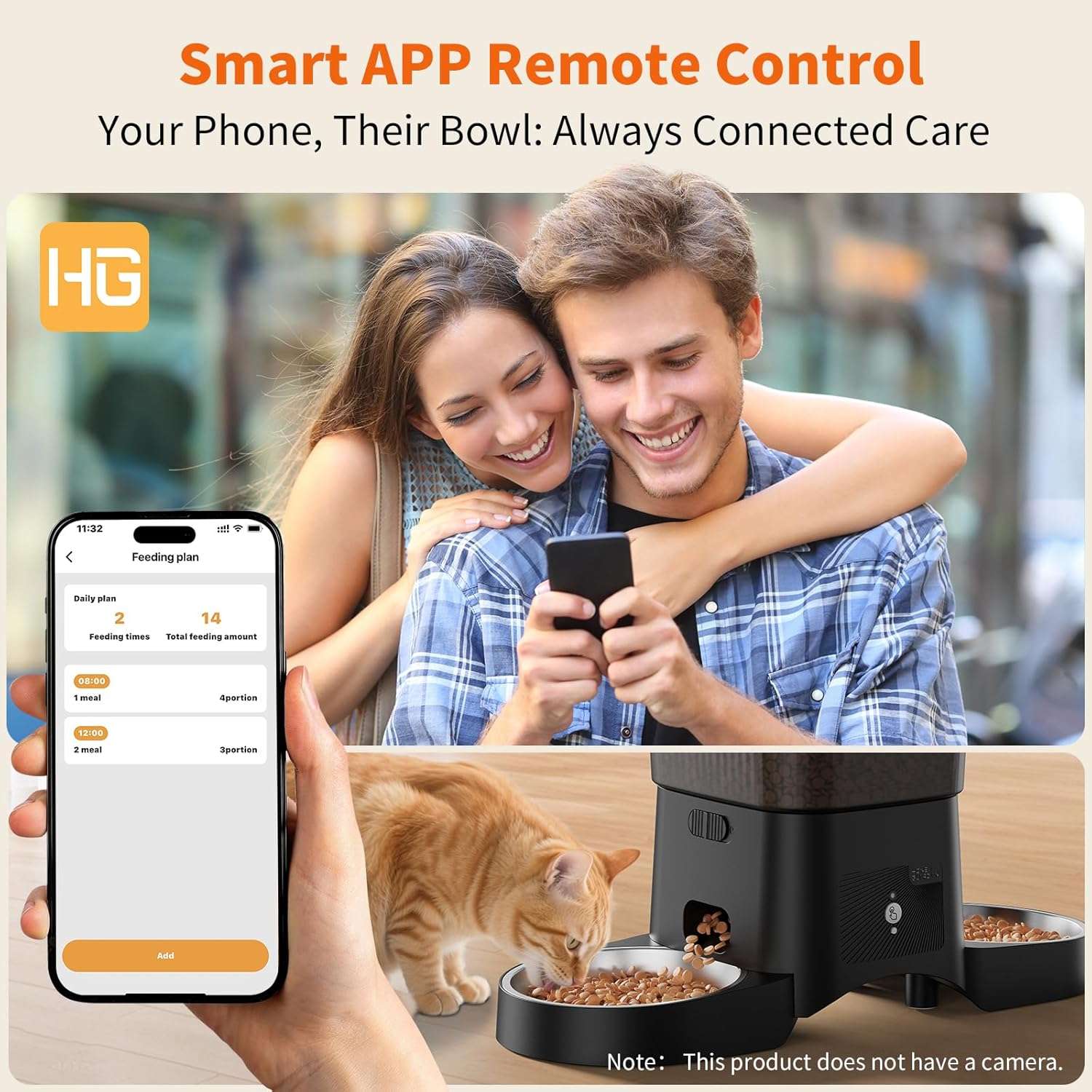 Comedero Doble Automático Inteligente con Control de aplicación para Mascotas Wifi 2.4G/5G 1.5 KG - Imagen 5