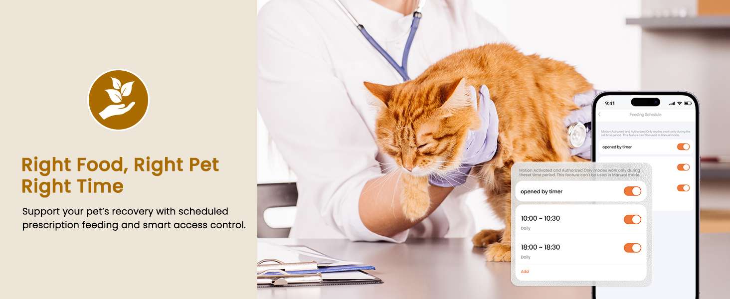 Comedero automatico selectivo con sensor de collar y compartimento de hielo para comida humeda de mascotas