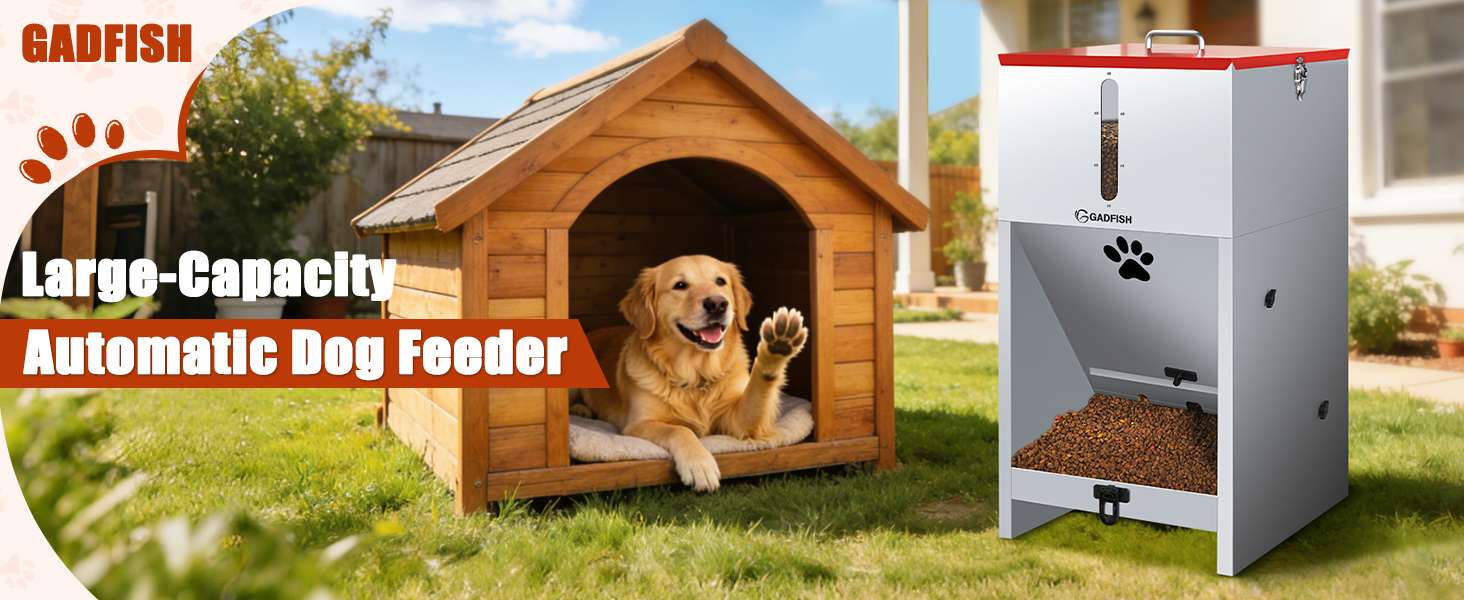 Dispensador de Comida 27 Kilos de Acero con Ventana Transparente y Cerradura para Perros - Imagen 7